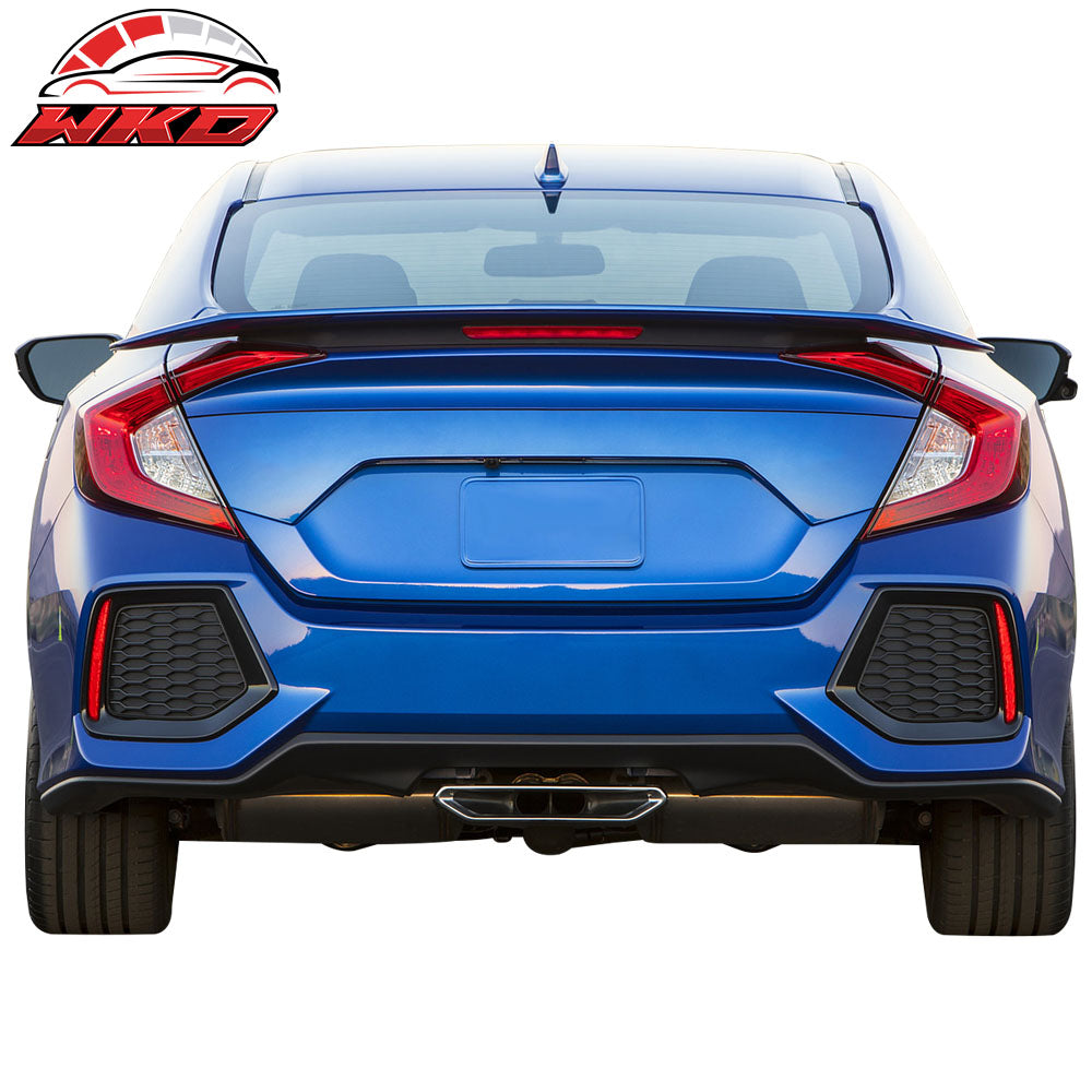 Fits 16-21 Honda Civic Sedan SI Style Rear Bumper Cover Unpainted PP+ABS