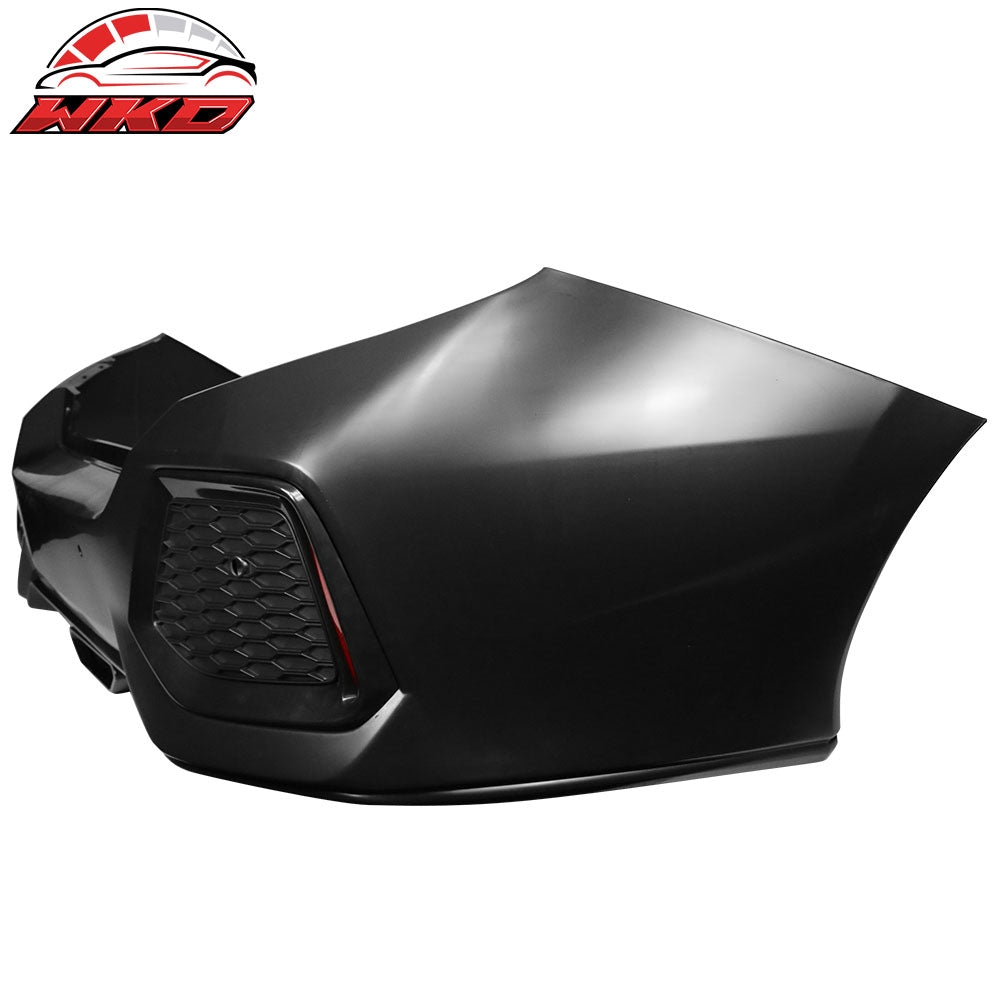 Fits 16-21 Honda Civic Sedan SI Style Rear Bumper Cover Unpainted PP+ABS