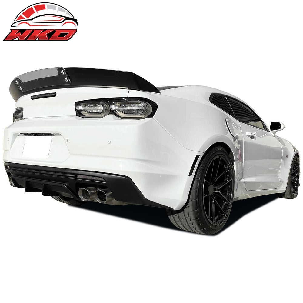 Fits 19-24 Chevy Camaro OE Style Replacement Rear Bumper Cover w/ Matte Diffuser