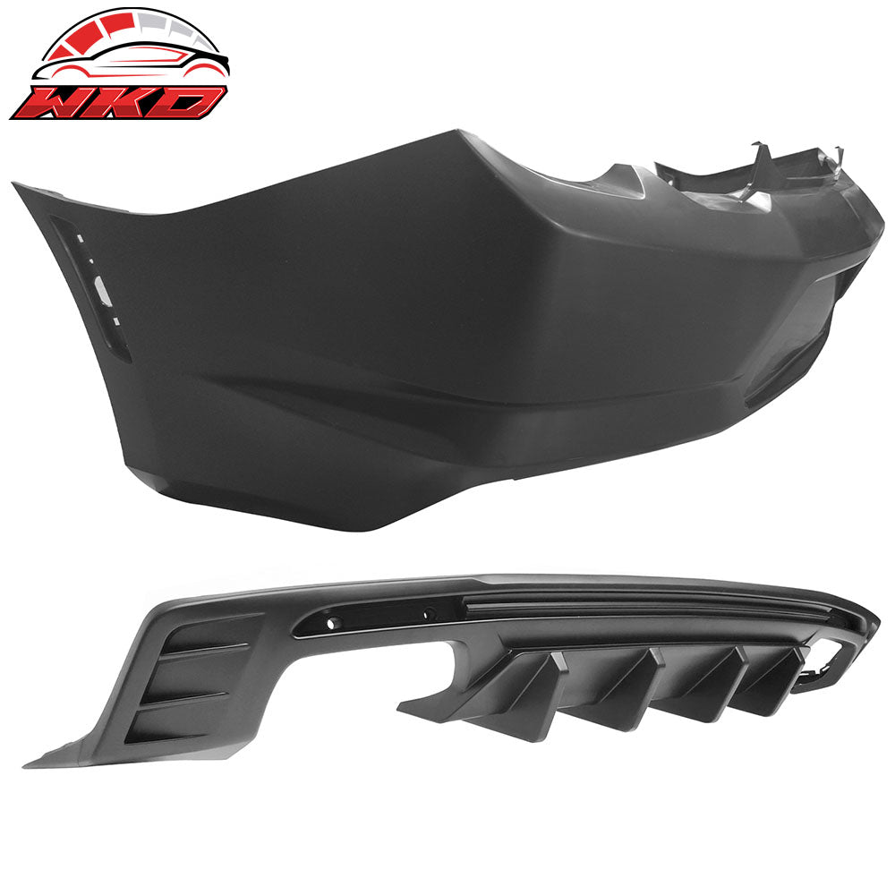 2019-24 Camaro OE Style Replacement Rear Bumper Cover w/ IKON Matte Diffuser | Wholesale