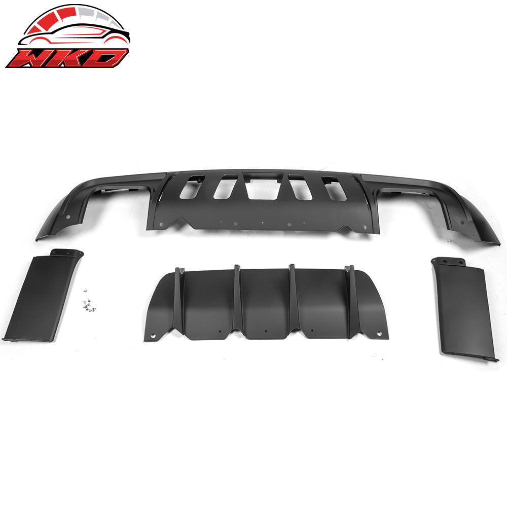Wholesale 08-14 Dodge Challenger 2015+ SRT Hellcat Style Rear Bumper Cover V4 Diffuser
