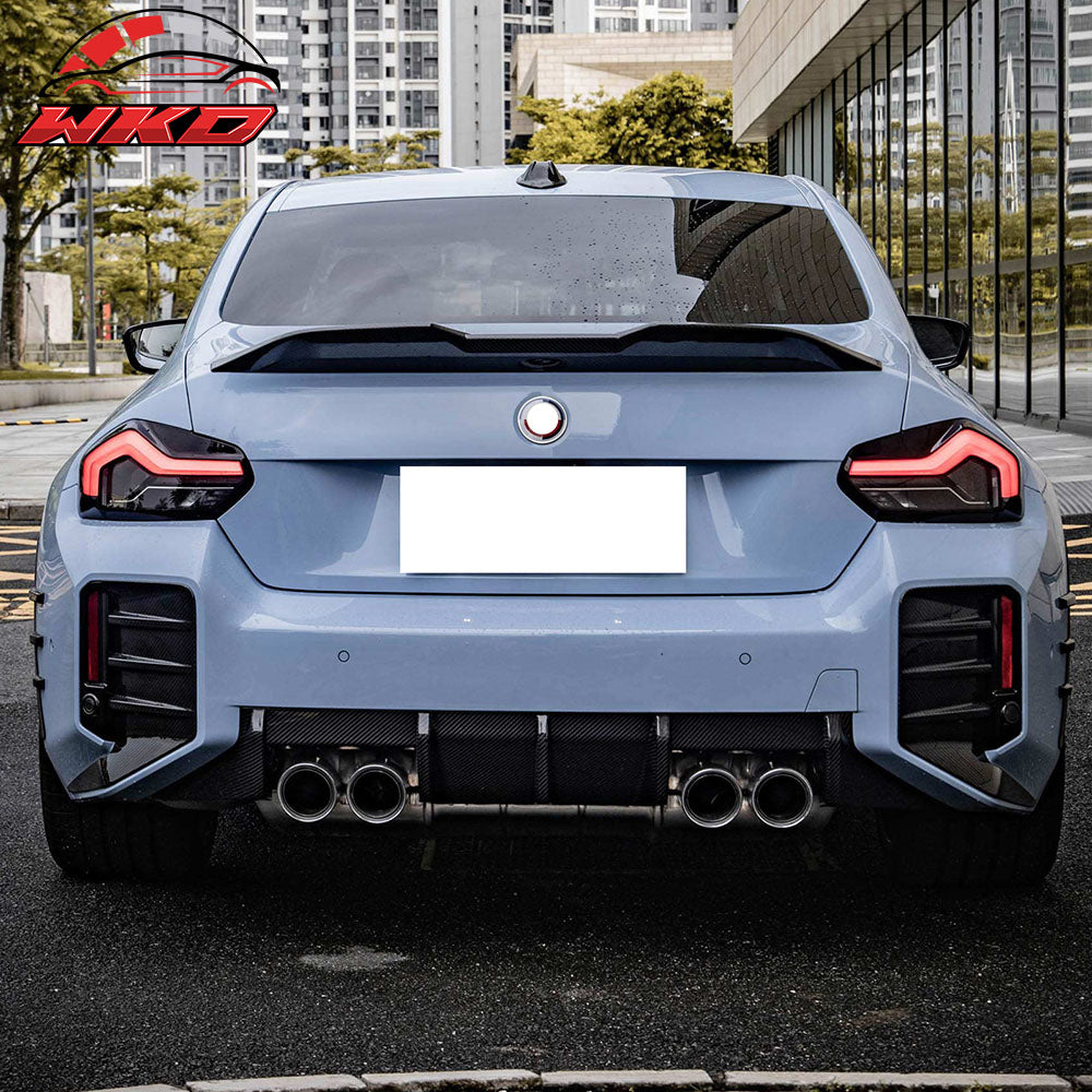Dry Carbon Fiber Fits 23-24 BMW G87 M2 Rear Bumper Diffuser Performance Style