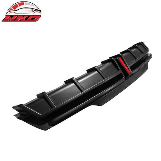 24-25 Tesla Model 3 Highland Rear Bumper Diffuser Matte Black Lip LED Apron | Wholesale