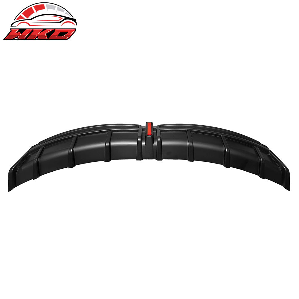 Fits 24-25 Tesla Model 3 Highland Rear Bumper Diffuser Matte Black Lip LED Apron
