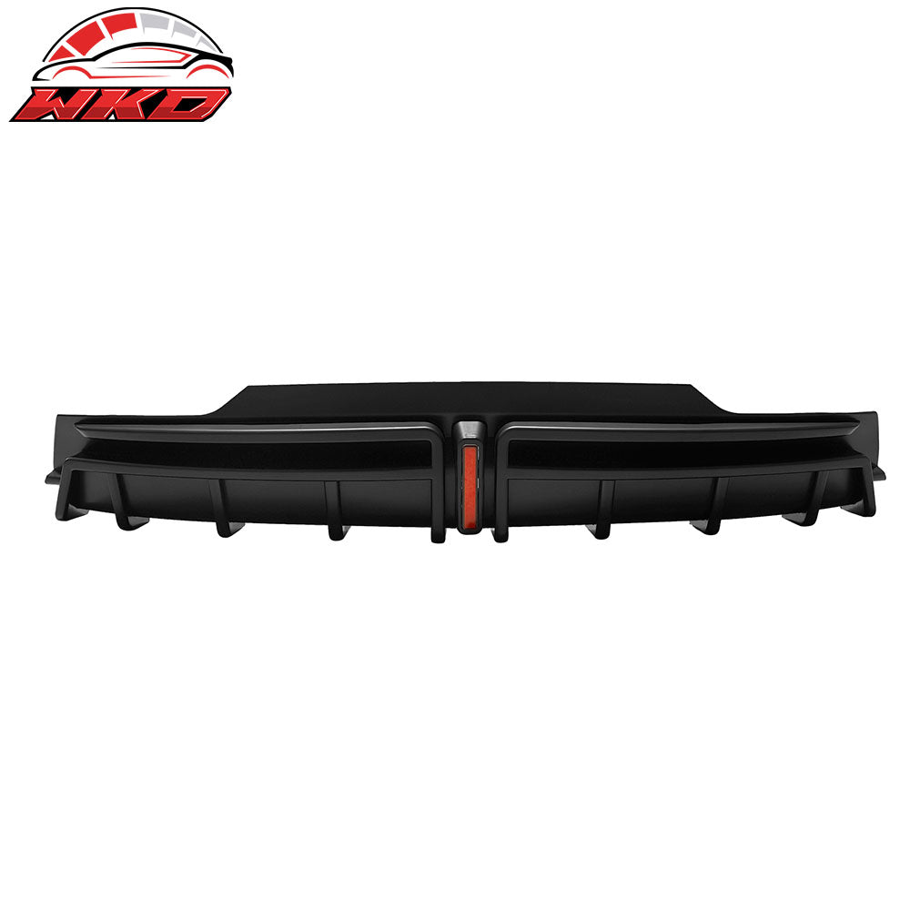 Fits 24-25 Tesla Model 3 Highland Rear Bumper Diffuser Matte Black Lip LED Apron