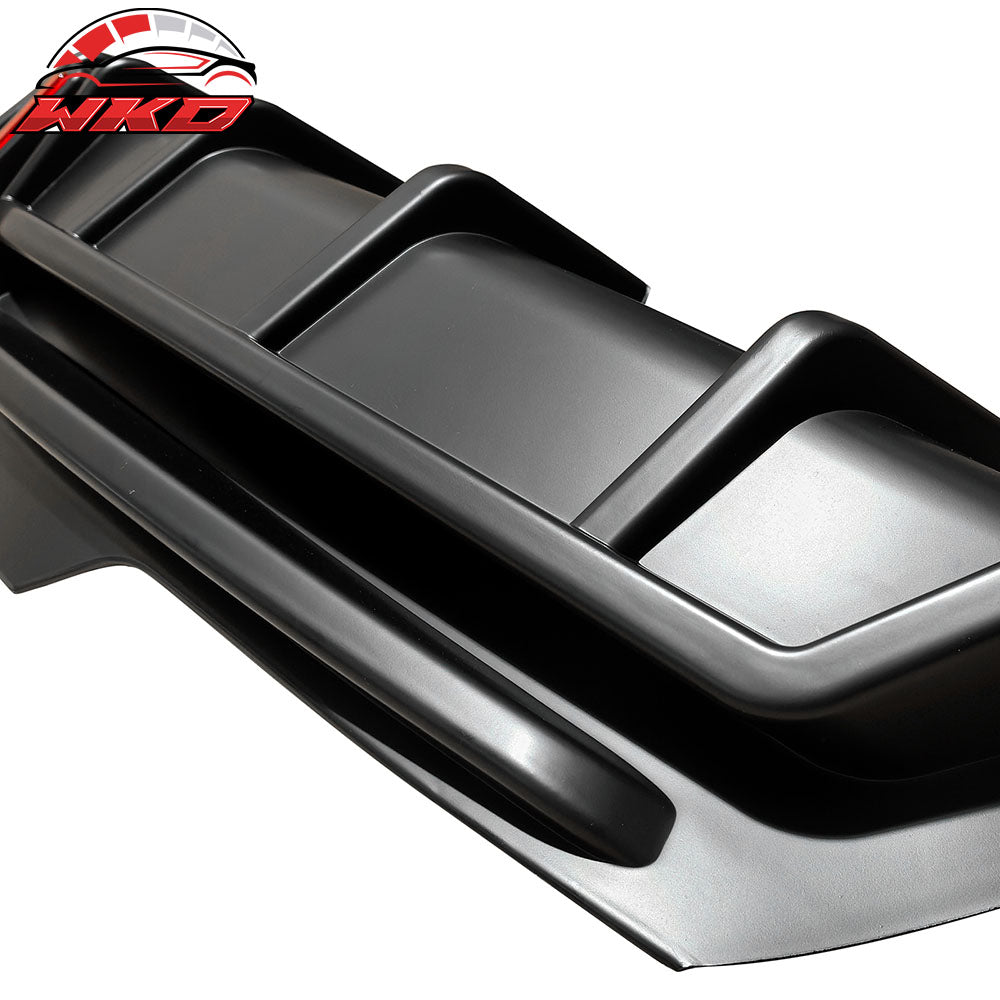 Fits 24-25 Tesla Model 3 Highland Rear Bumper Diffuser Matte Black Lip LED Apron