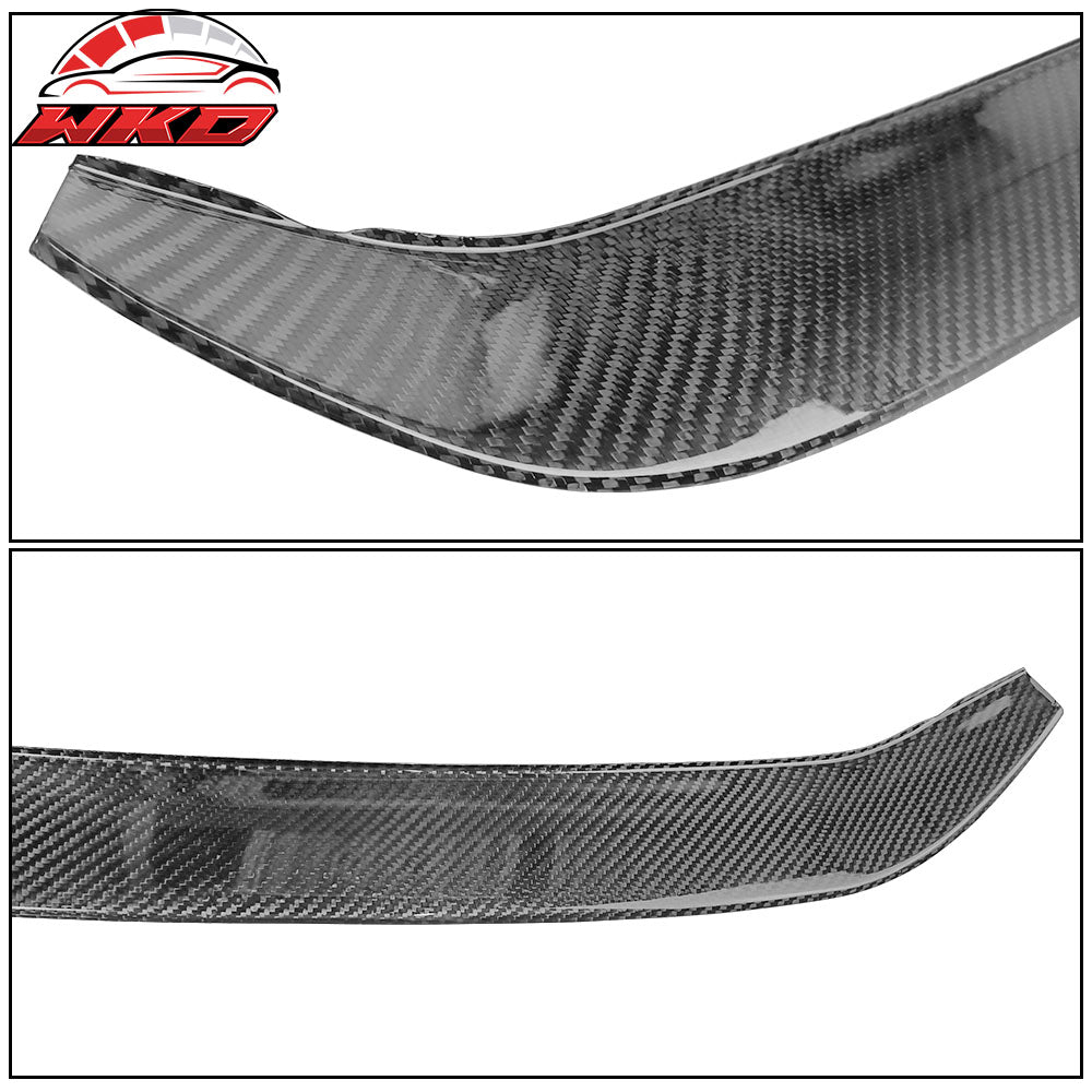 Fits 18-20 Ford Focus Hatchback V Style Rear Bumper Guard Protector Carbon Fiber