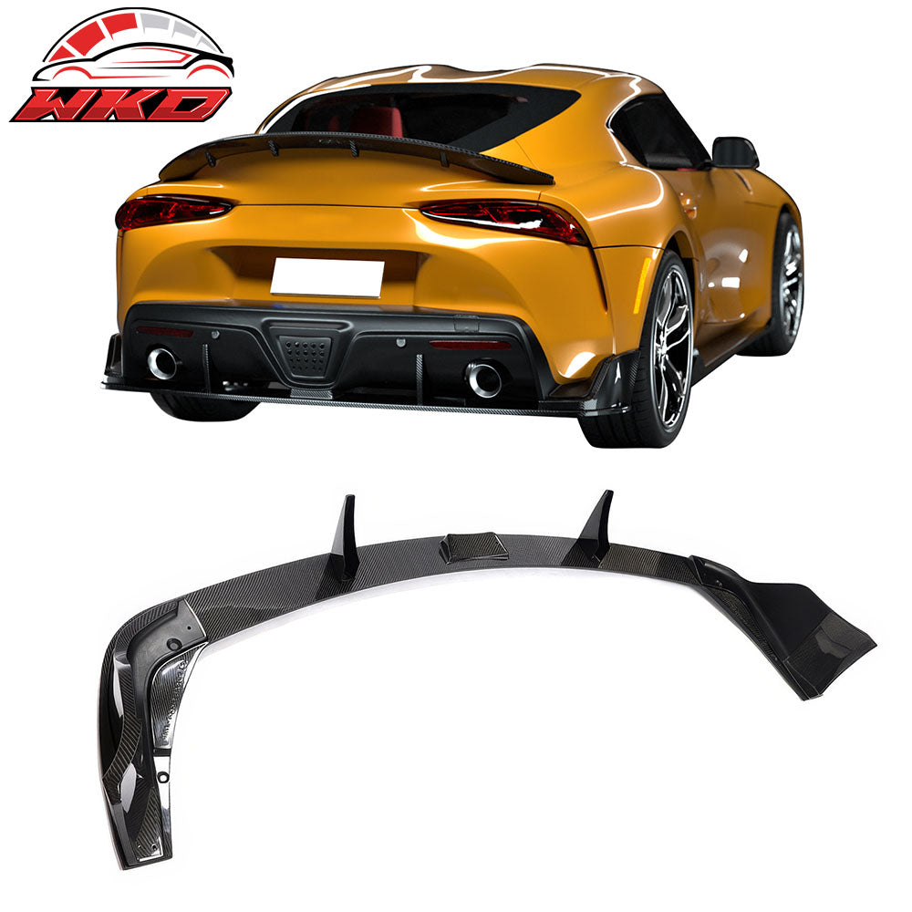 Fits 20-25 Toyota GR Supra A90 A91 MZ Speed Rear Bumper Lip Gloss Carbon Fiber