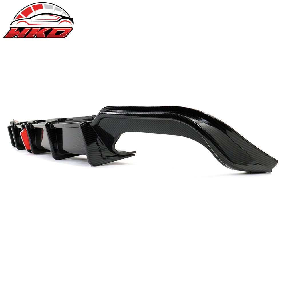 Fits 18-22 Honda Accord Sport LED Rear Bumper Lip Diffuser Carbon Fiber Print