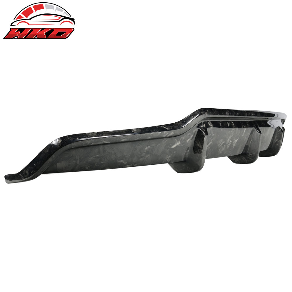 Fits 17-23 Tesla Model 3 V Style Rear Bumper Lip Diffuser Forged Carbon Fiber