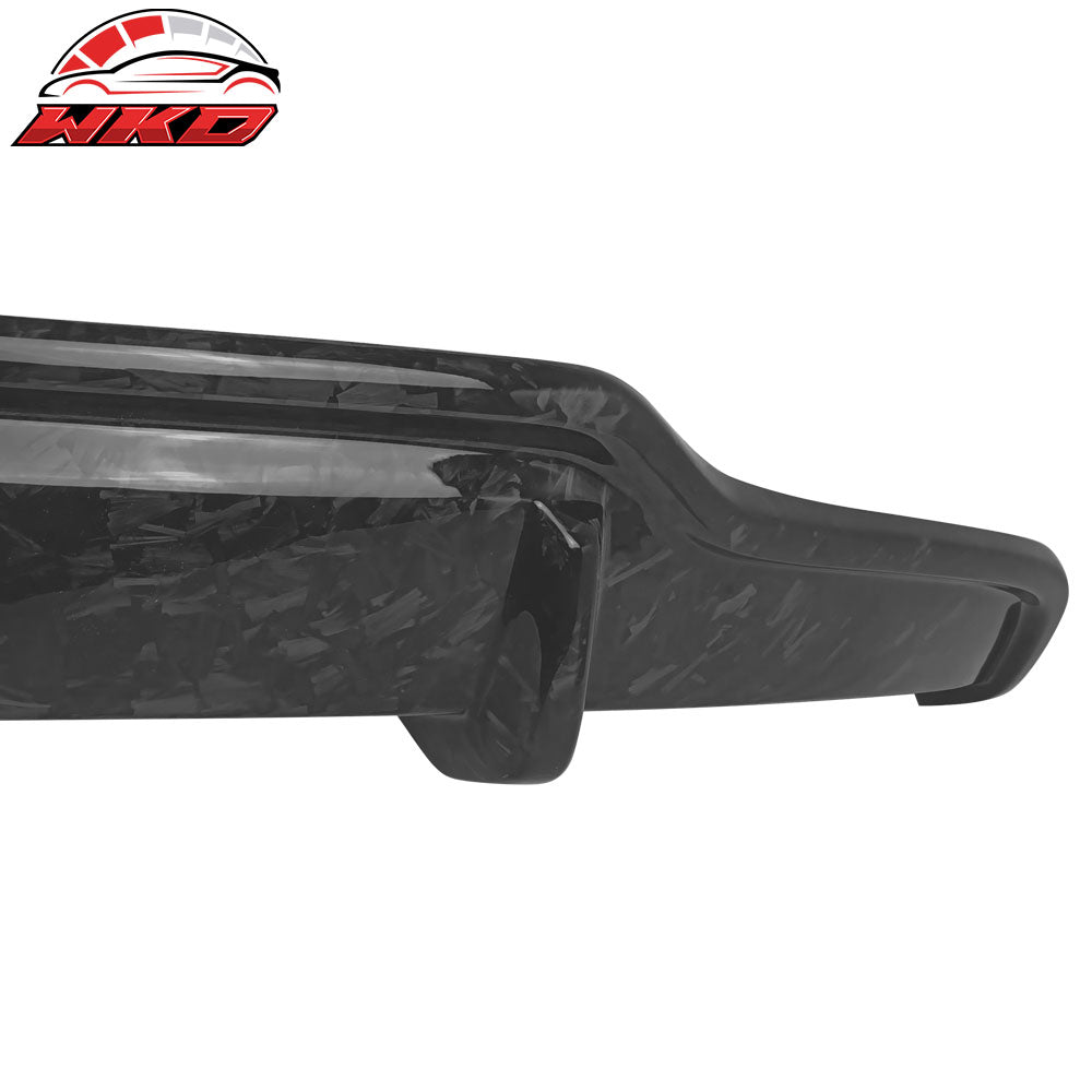 Fits 17-23 Tesla Model 3 V Style Rear Bumper Lip Diffuser Forged Carbon Fiber