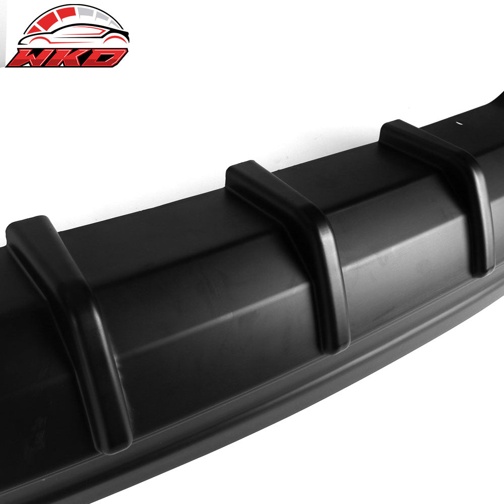 Fits 18-24 Toyota Camry Rear Bumper Lip Diffuser V3 Matte Black PP Lower Spoiler