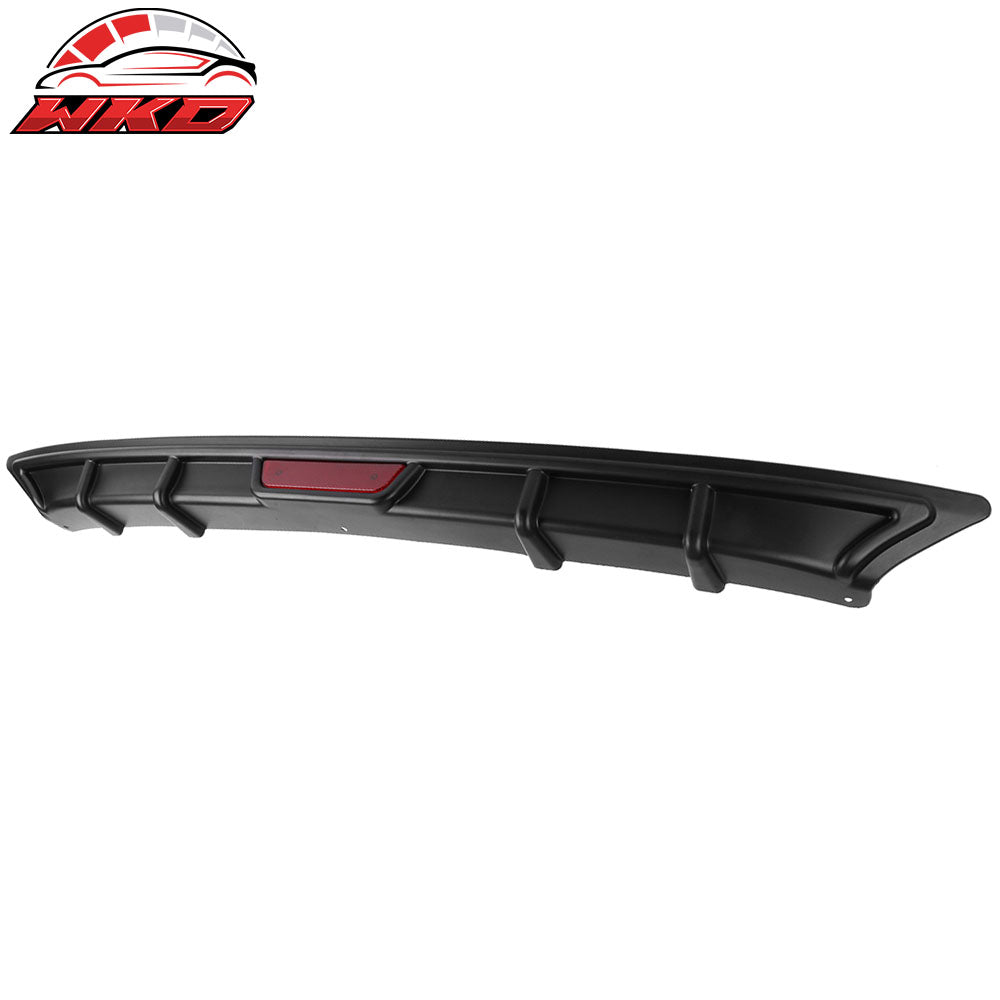 Fits 18-22 Honda Accord OE Style Rear Bumper Lip Diffuser W/ Red Reflector PP