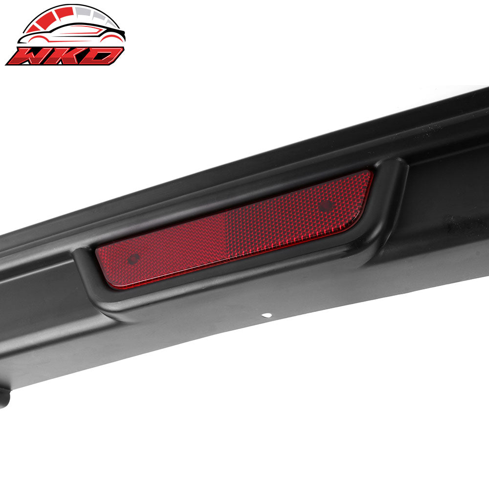Fits 18-22 Honda Accord OE Style Rear Bumper Lip Diffuser W/ Red Reflector PP