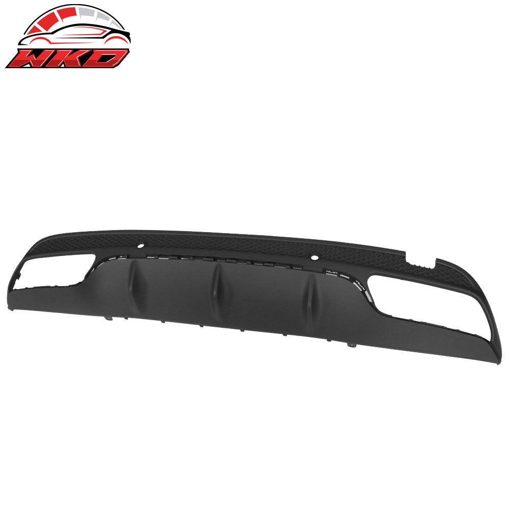 Fits 15-18 Benz W205 C Class AMG Style Rear Bumper Lip Diffuser W/Tip PP
