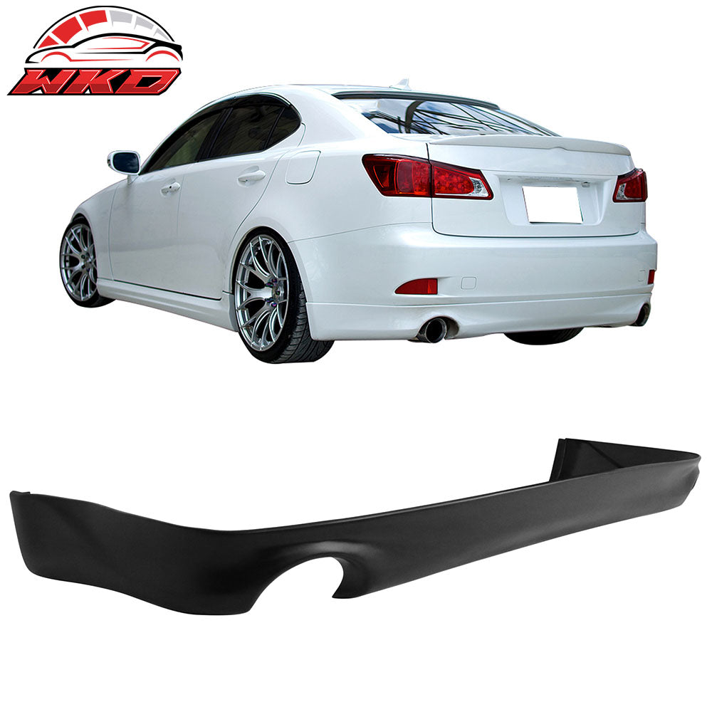 Fits 06-12 Lexus IS250 IS350 4Dr OE Style Rear Bumper Lip Matte Black - PP