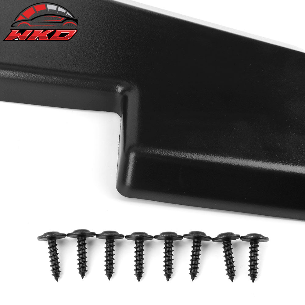 Universal V1 Style 2PCS Rear Bumper Lip Splitter Aprons Valance Sanded Black PP