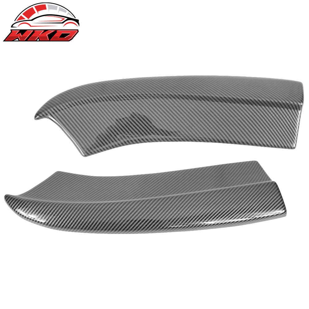 Fits 15-23 Dodge Charger Rear Bumper Lip Side Apron Spat 2PC Carbon Fiber Print