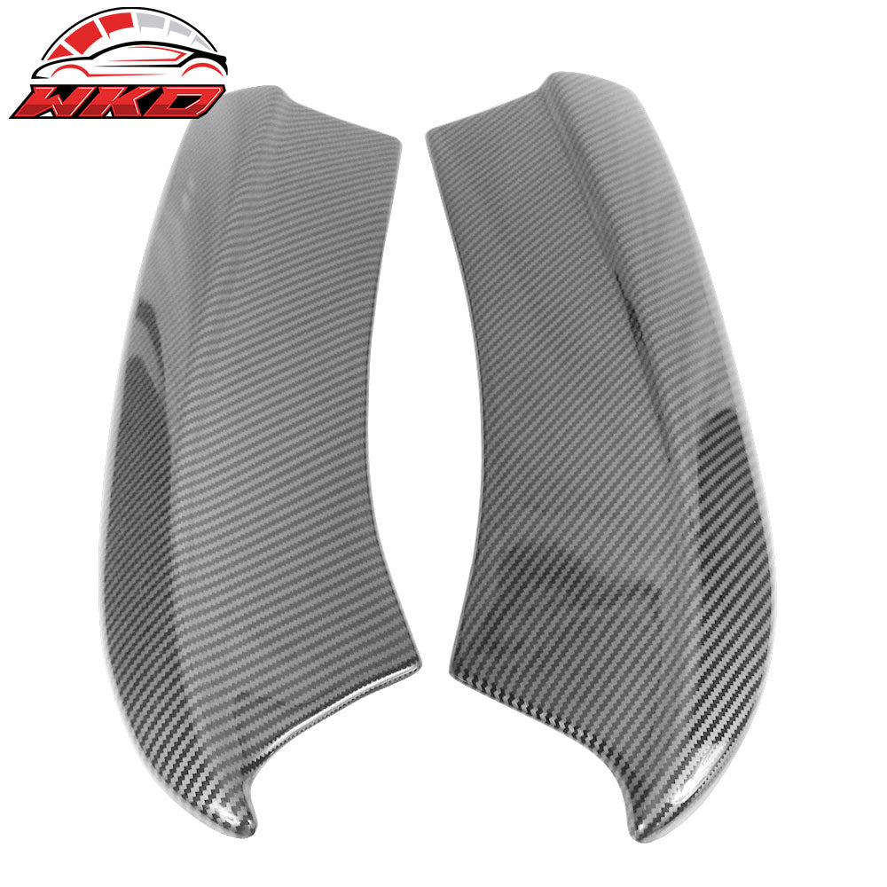 Fits 15-23 Dodge Charger Rear Bumper Lip Side Apron Spat 2PC Carbon Fiber Print
