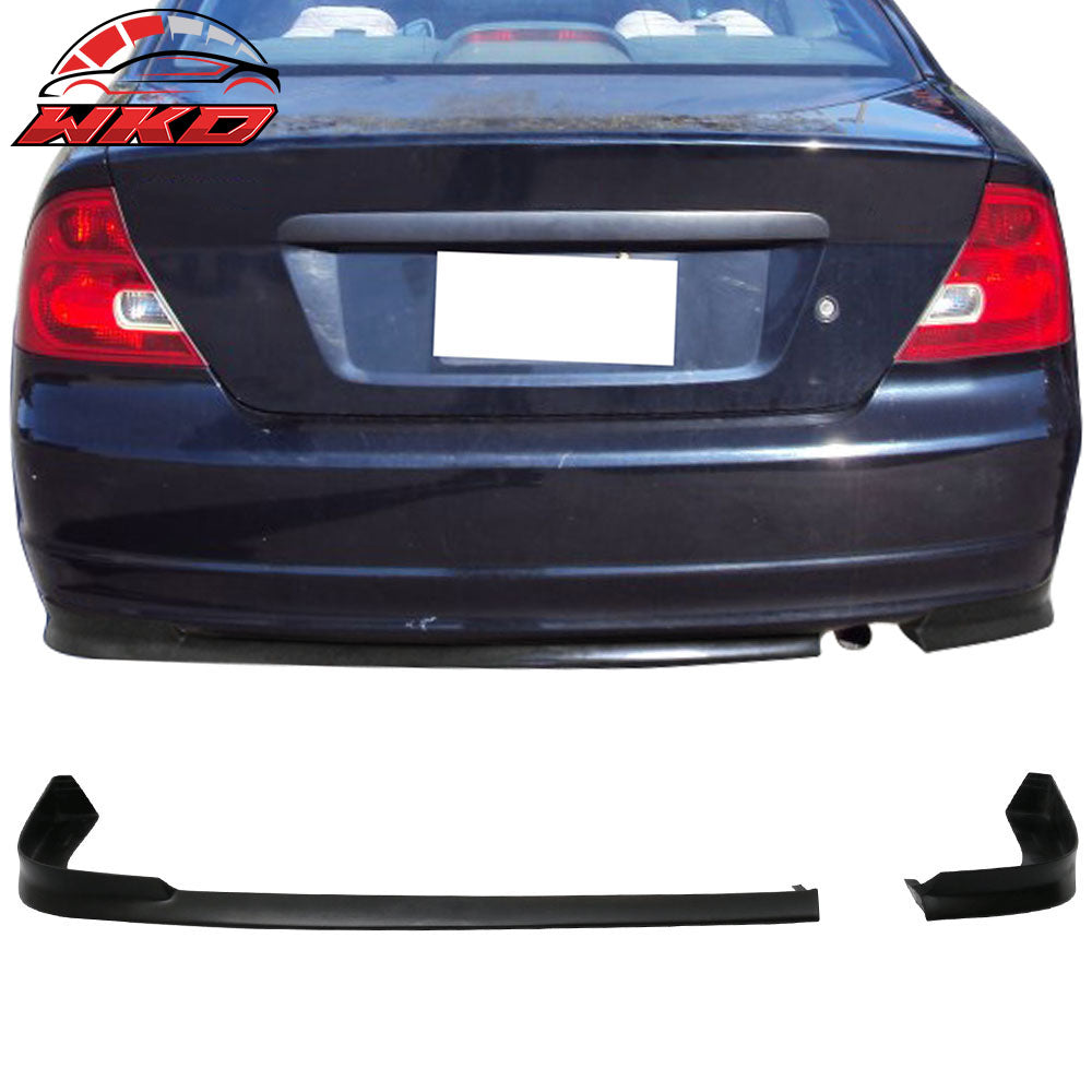 Fits 01-03 Honda Civic Coupe TR Style Rear Bumper Lip Spoiler Unpainted PU