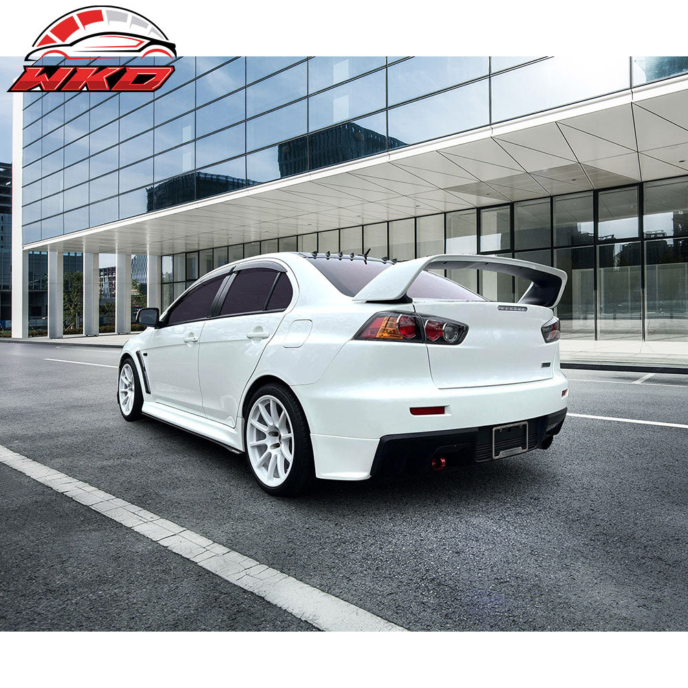 Fits 08-15 Mitsubishi Lancer Evolution EVO Style Rear Bumper Lip Spats Aprons PU