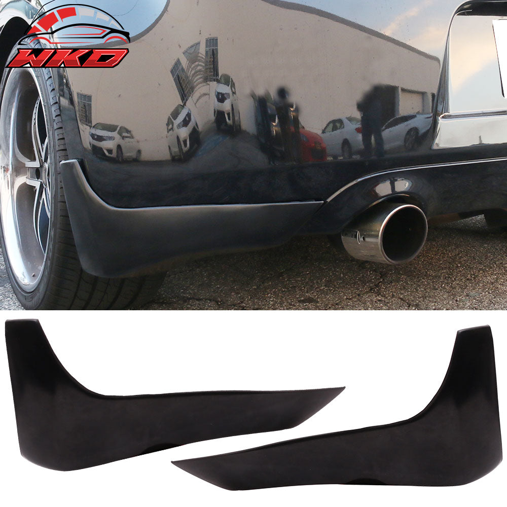 Fits 09-19 Nissan 370Z Rear Bumper Underbody Side Splitter Corner Aprons Spat PU