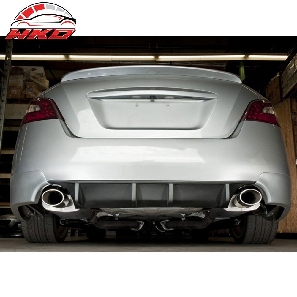 Fits 09-15 Nissan Maxima ST Style Rear Bumper Lip Diffuser Side Corner Apron 2PC