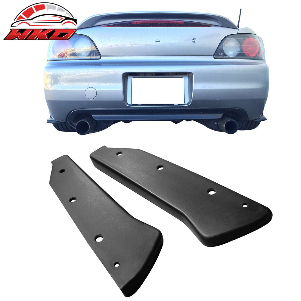 Fits 00-03 Honda S2000 AP1 CS Style Rear Bumper Lip Corner Apron Black PU - 2PCS