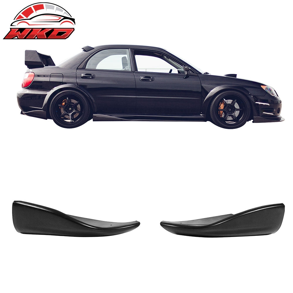 Fits 05-07 Subaru Impreza WRX STI CS Style 2PCS Rear Bumper Lip Aprons Spat PU