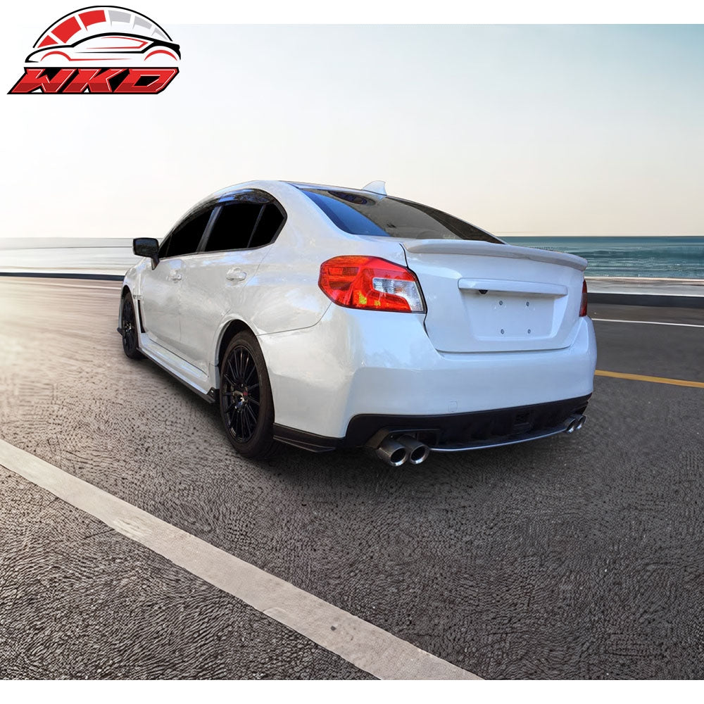 Fits 15-21 Subaru VA1 VA2 WRX STI Style Rear Bumper Lip Apron Spats Splitter ABS