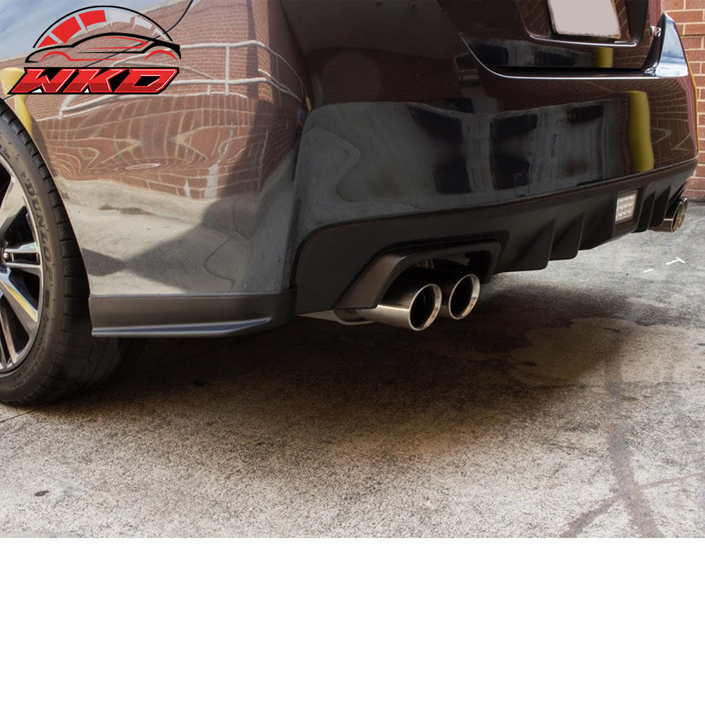 Fits 15-21 Subaru VA1 VA2 WRX STI Style Rear Bumper Lip Apron Spats Splitter ABS