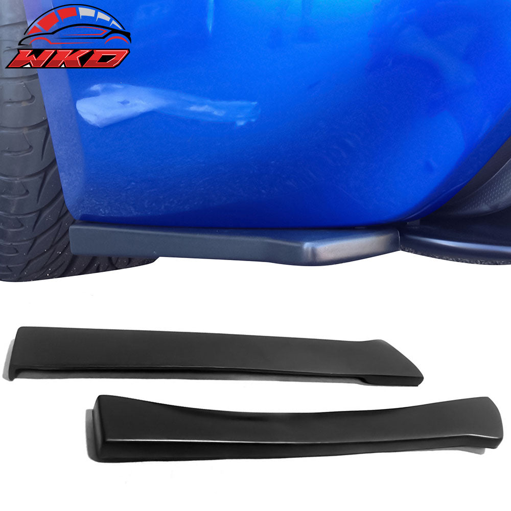 Universal 16" x 2" Rear Side Bumper Lip Splitter Protector Unpainted PU 2PCS