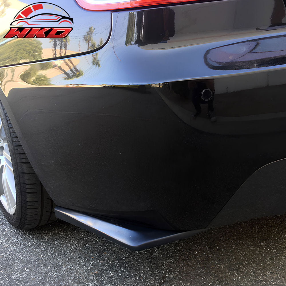 Universal 17" x 7" DT Style Rear Bumper Lip Side Corner Aprons Canard Caps PU