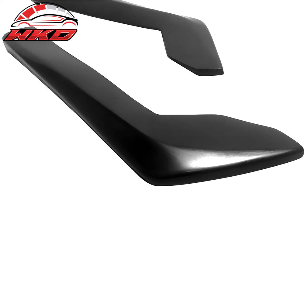 Universal 17" x 7" DT Style Rear Bumper Lip Side Corner Aprons Canard Caps PU