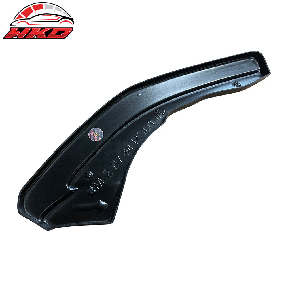 Fits 16-22 BMW F87 M2 Rear Bumper Lip Corner Aprons Unpainted Black PU - 2PCS