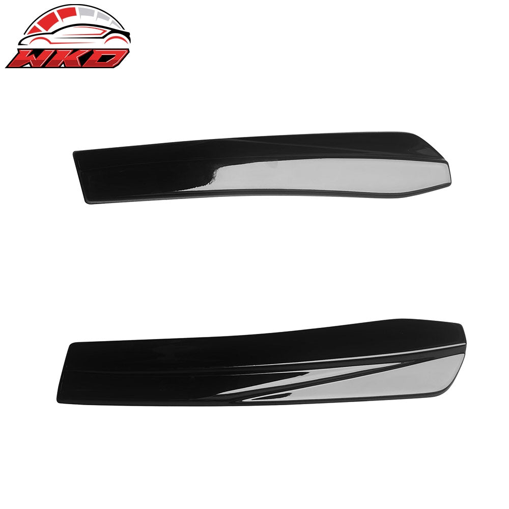 Fits 24-26 Ford Mustang 7th Dark Horse IKON Style Gloss Black Rear Bumper Aprons