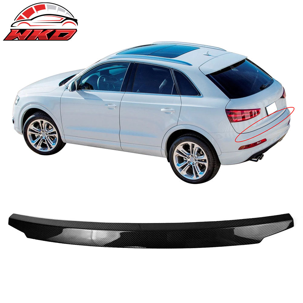 Closeout! Fits 15-18 Audi Q3 Rear Bumper Protector Step Plate Guard Carbon Fiber