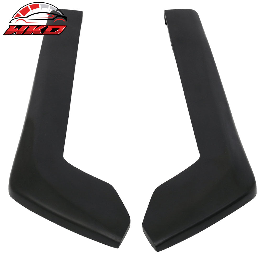 Universal 2PC HT Style 20" PU Rear Bumper Spats Side Apron Splitter Extension