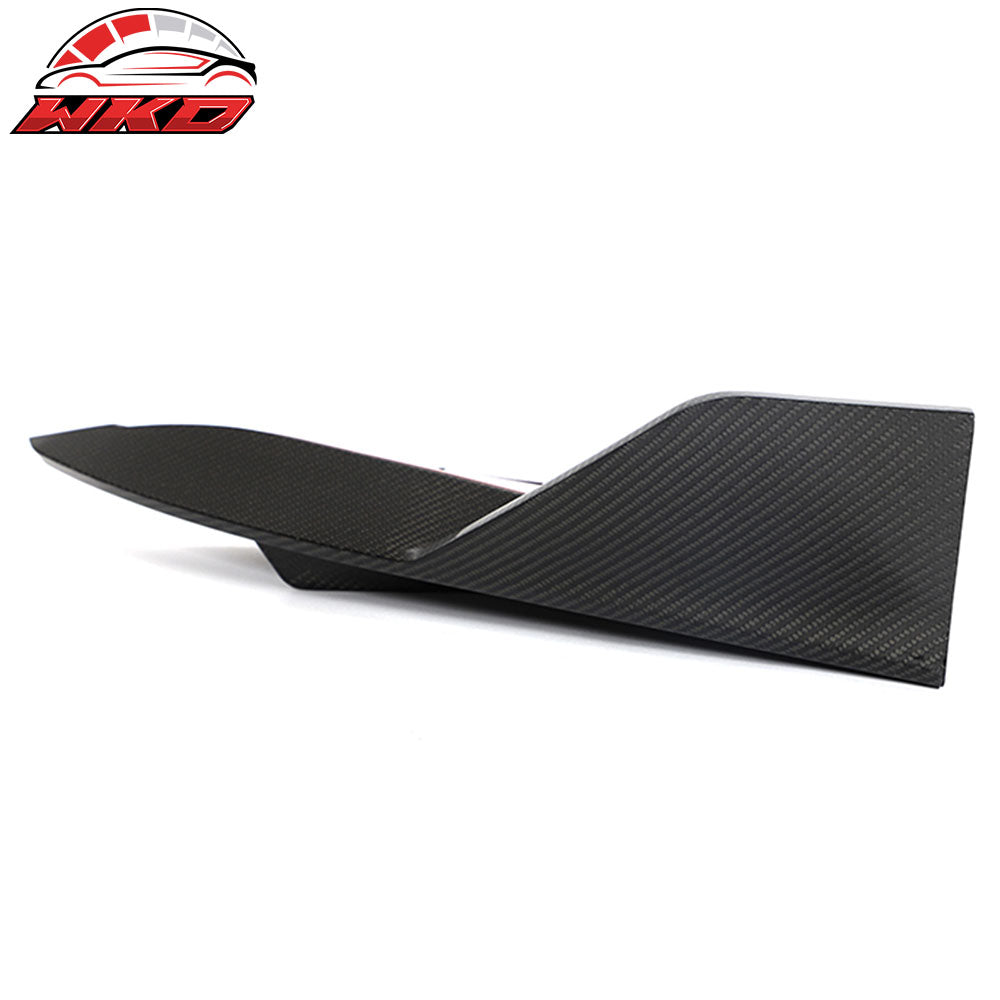 Fits 21-23 Tesla Model S V Style Carbon Fiber Rear Bumper Splitters Gloss Black