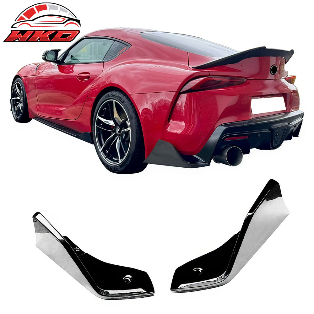 Fits 20-25 Toyota GR Supra A90 A91 Rear Bumper Splitters AG Style Gloss Black