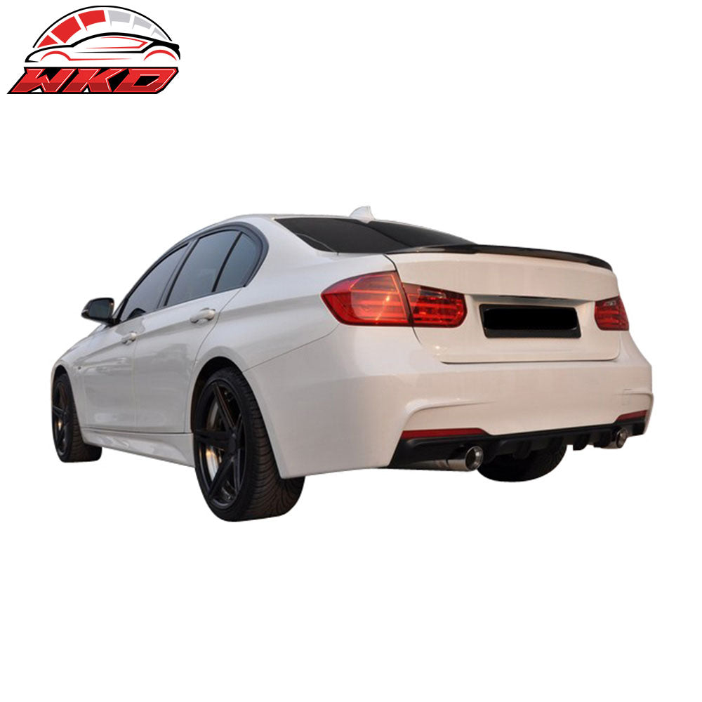 Fits 12-18 BMW F30 M Sport M Performance Rear Bumper Single Muffler Twin Outlet