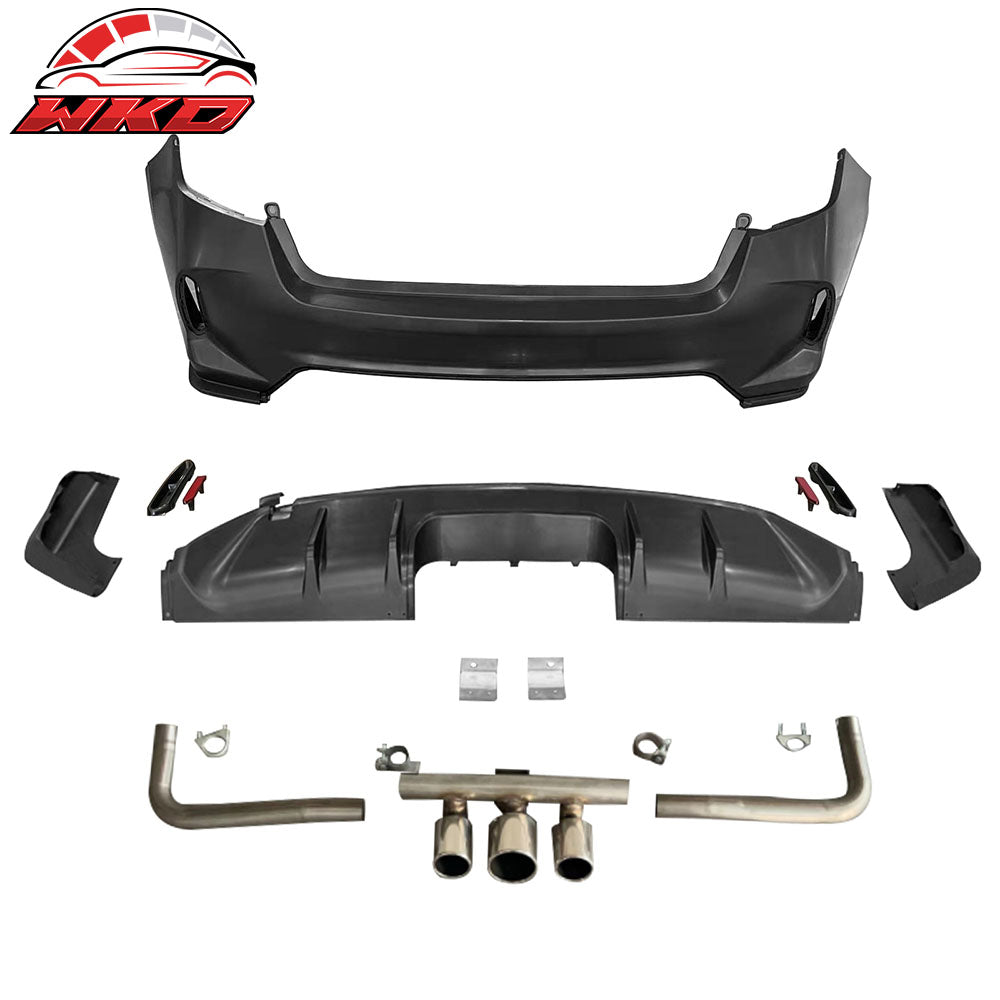 22-26 Civic EX Touring Rear Bumper Type R Style + Diffuser + Exhaust Pipe | Wholesale