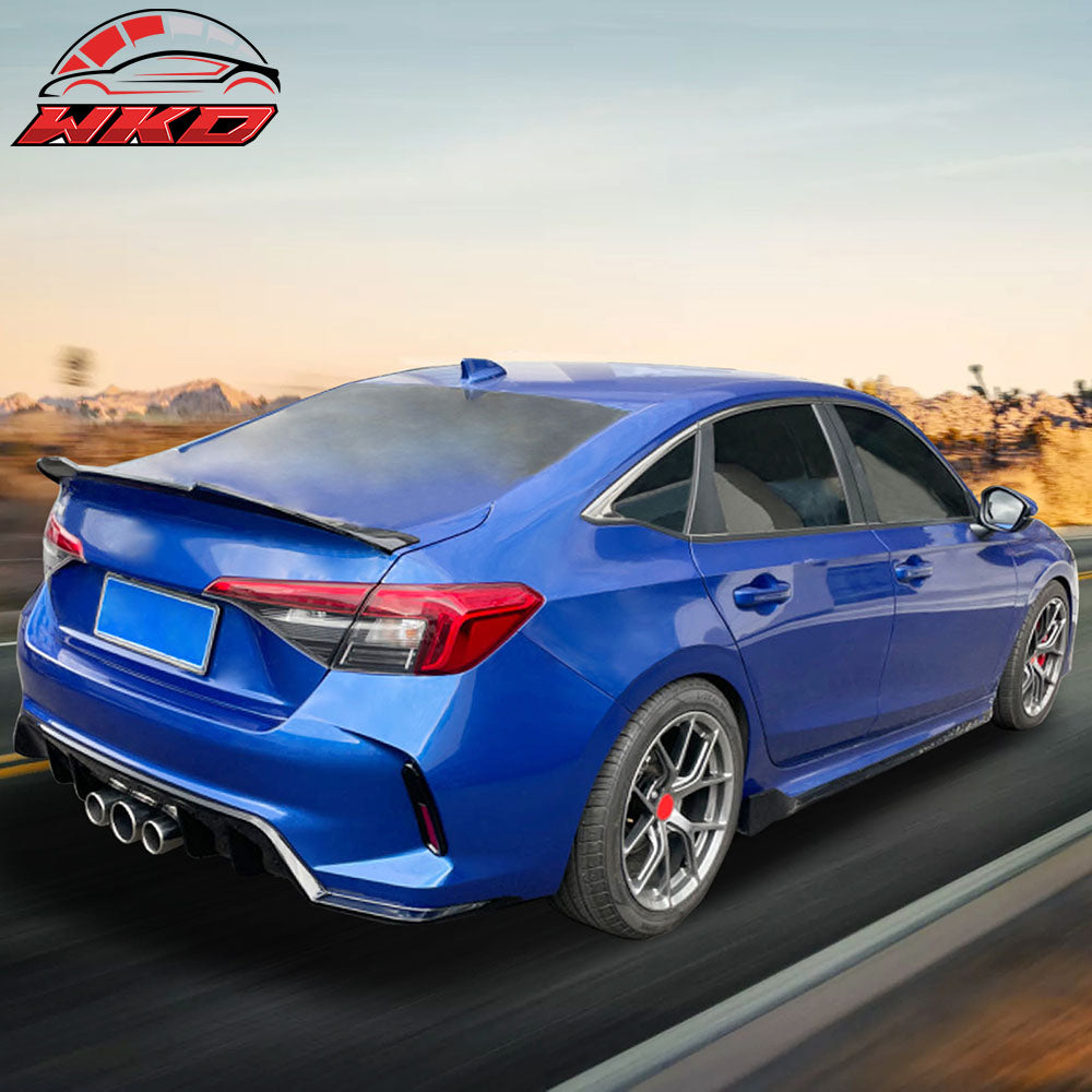 Fits 22-26 Honda Civic LX Sport Rear Bumper Type R Style +Diffuser +Exhaust Pipe