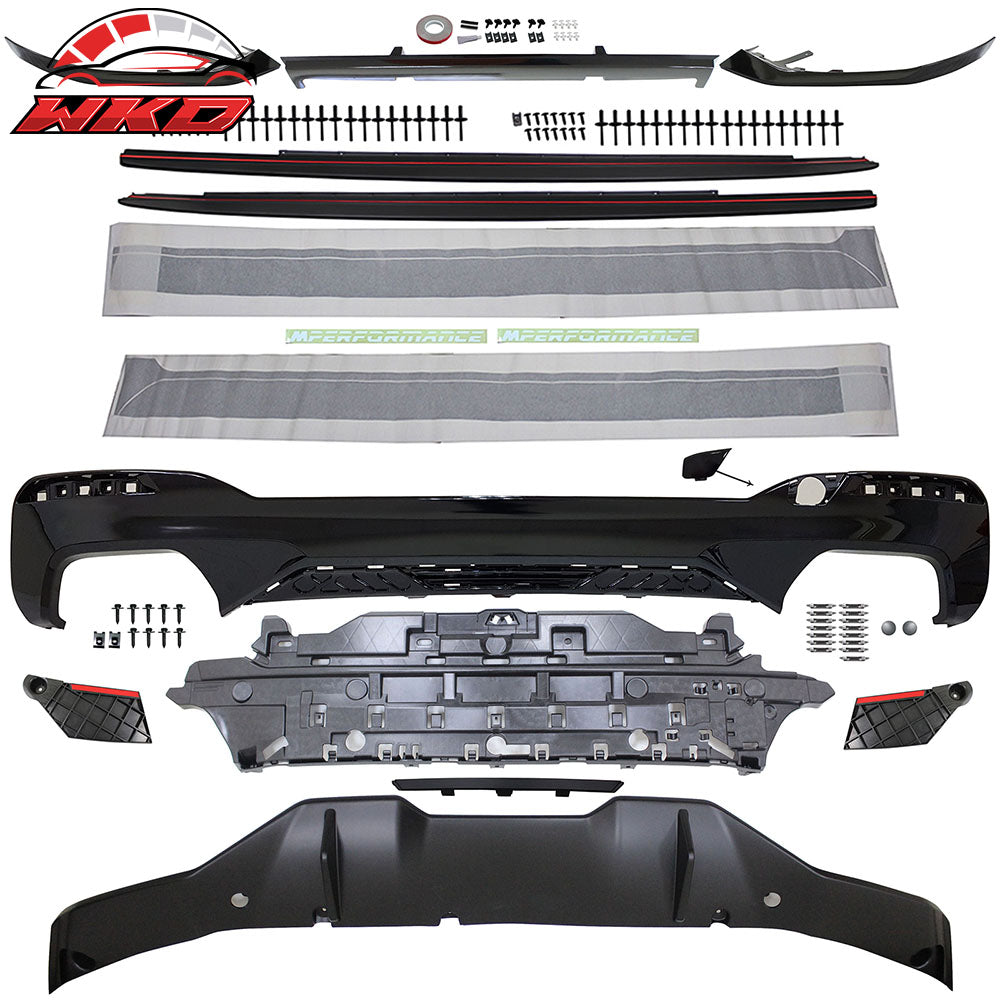 21-23 G30 G31 MP Style Type 2 Rear Diffuser + Front Bumper Lip + Side Skirt | Wholesale
