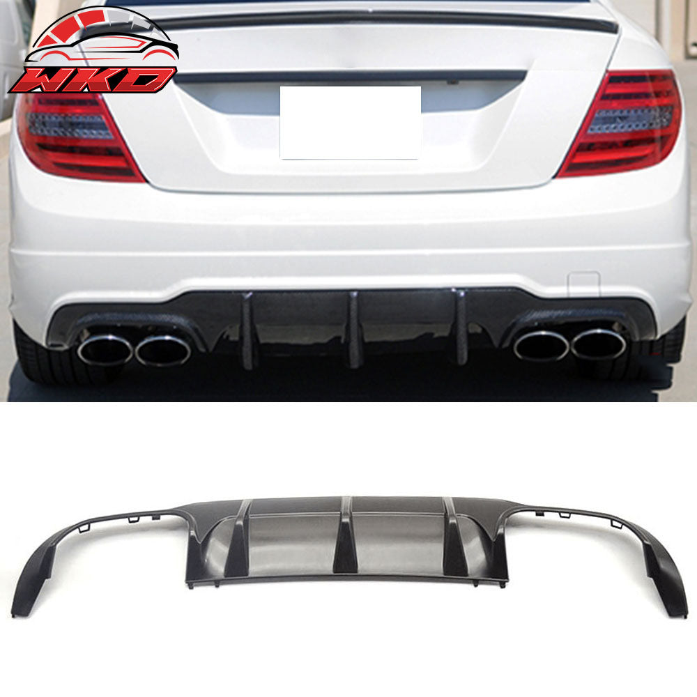 Fits 12-14 Benz W204 C-Class C180 C250 C300 C350 C63 AMG Rear Bumper Diffuser