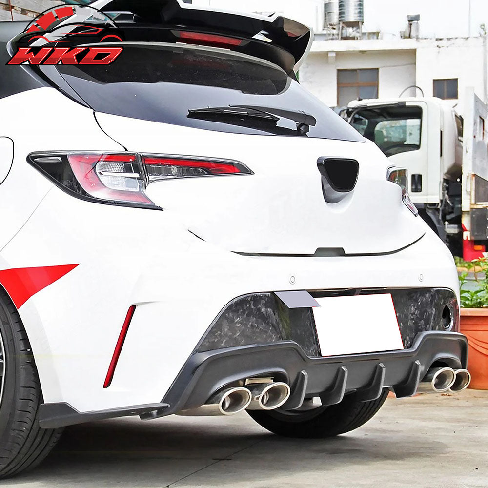 Fits 19-22 Toyota Corolla E210 Hatchback 5Dr T Style Matte Black Rear Diffuser