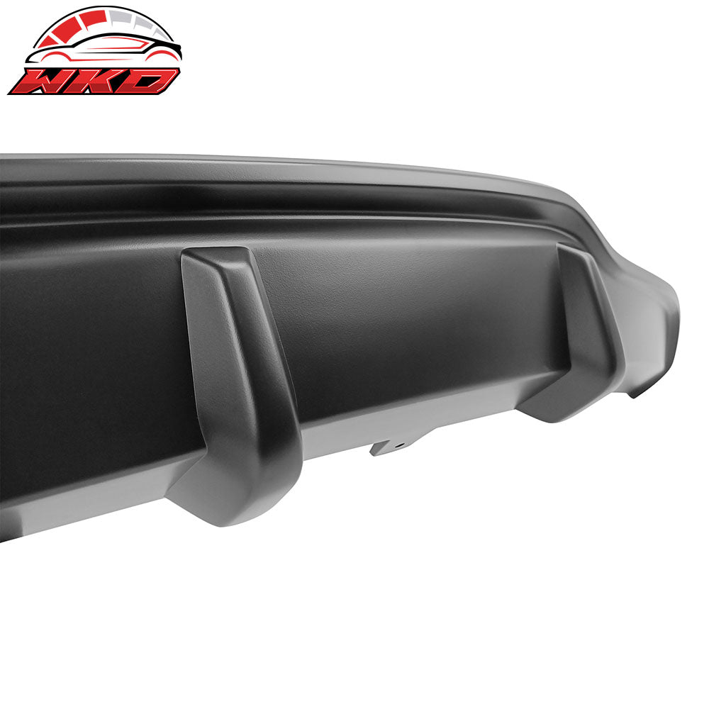 Fits 17-23 Tesla Model 3 V Style Matte Black Rear Lower Bumper Lip Diffuser ABS