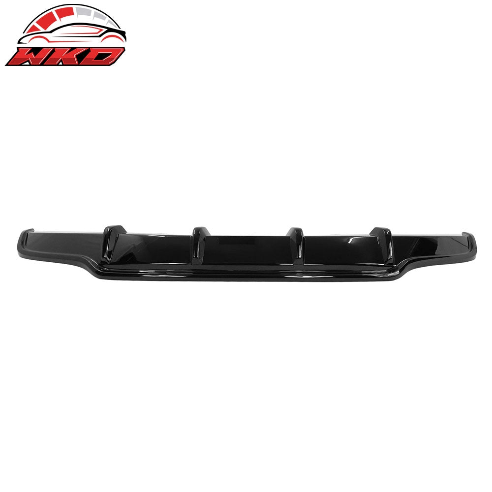 Fits 17-23 Tesla Model 3 Rear Bumper Lip Diffuser V Style Spoiler #PBSB Black