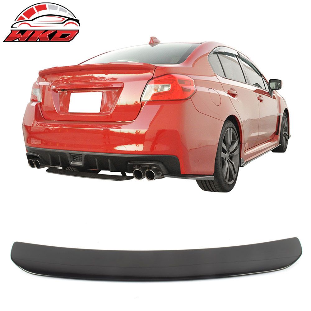 Fits 15-21 Subaru WRX & STI Style Rear Bumper Lip Diffuser Apron Gloss Black