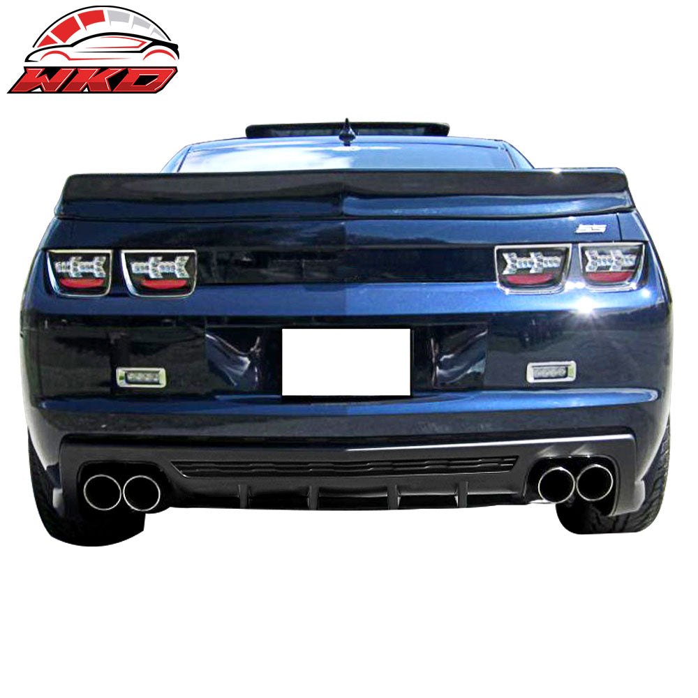 Fit 10-13 Camaro ZL1 Only Rear Bumper Lip Diffuser Ikon Style Shark Fins PP